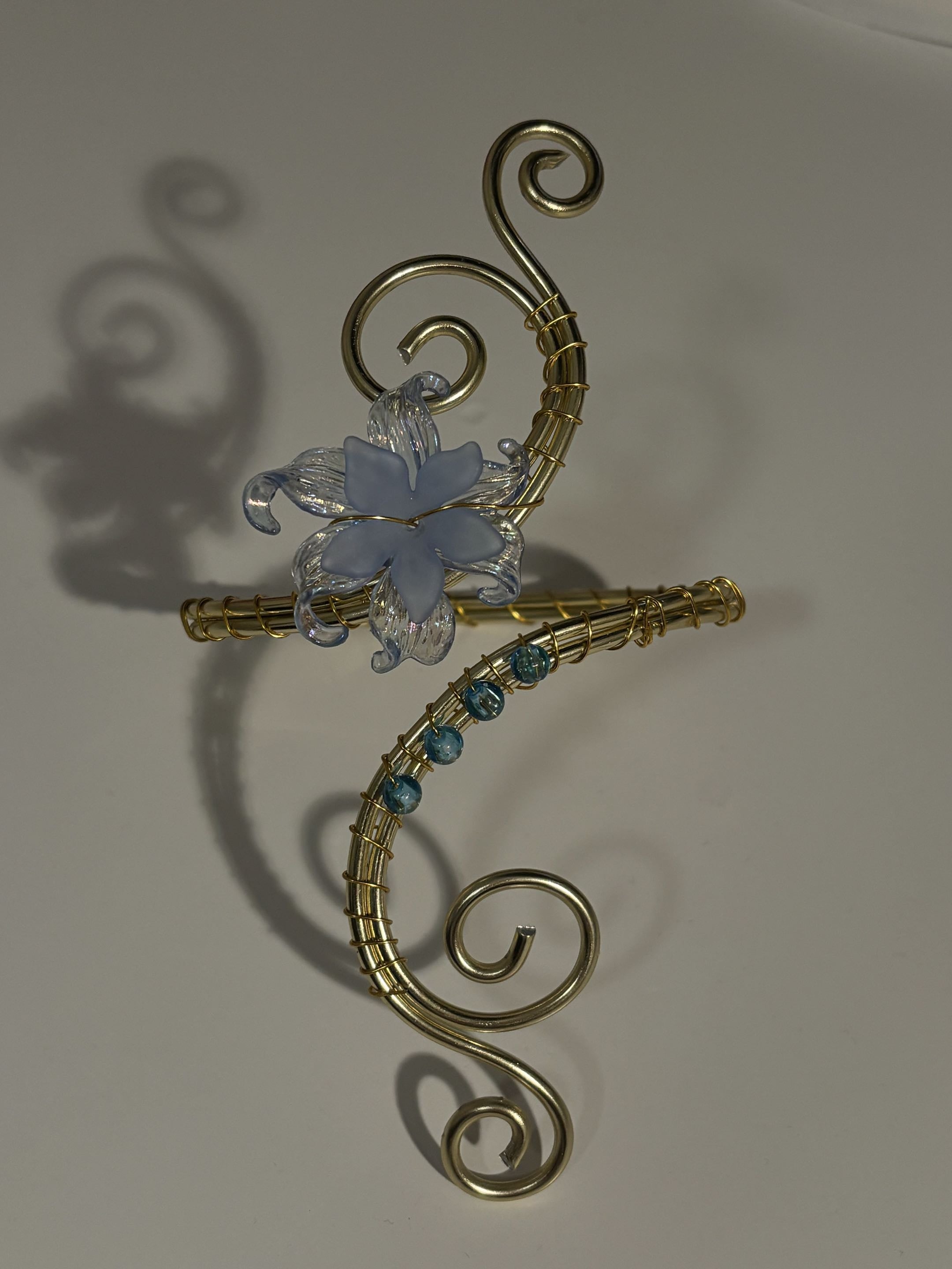 Blue x gold thick wired armcuff
